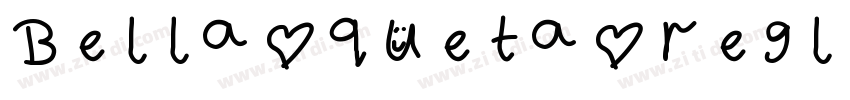 Bella queta regluar字体转换